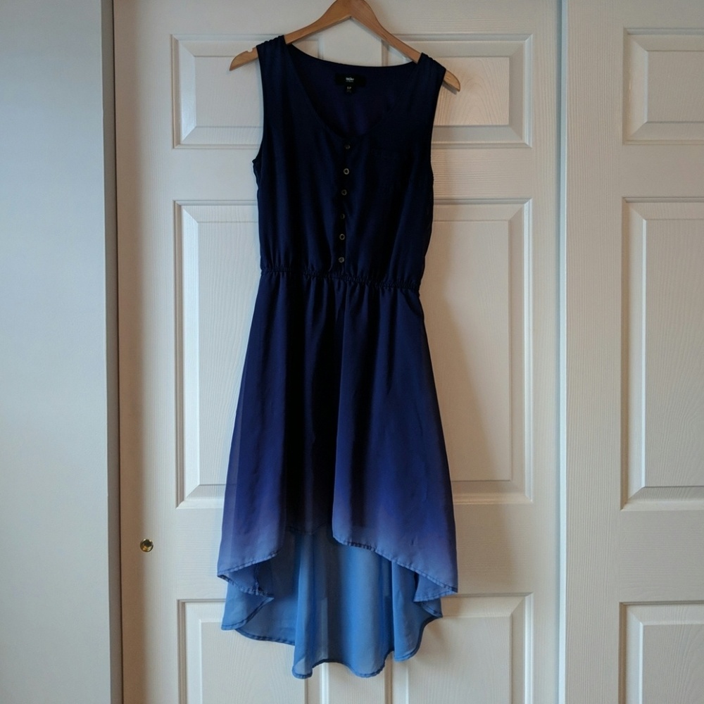 Hi-Low Ombre Blue Dress